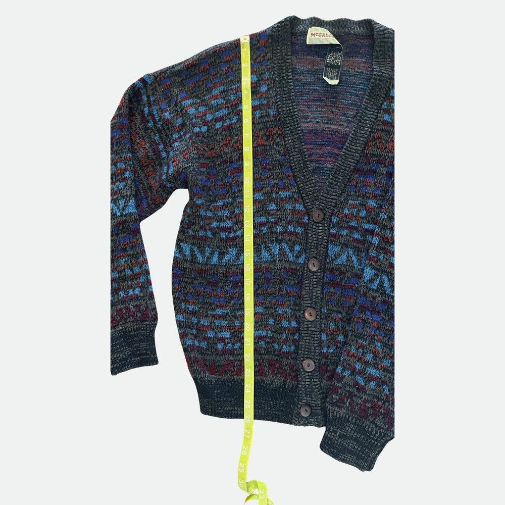 VINTAGE 90'S - Men's Cardigan - Geo Pattern - Picture 7 of 13